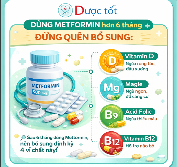 Metformin – Thuốc quen thuộc, nhưng đừng quên bổ sung vi chất quan trọng! Metformin – Thuốc quen thuộc, nhưng đừng quên bổ sung vi chất quan trọng!